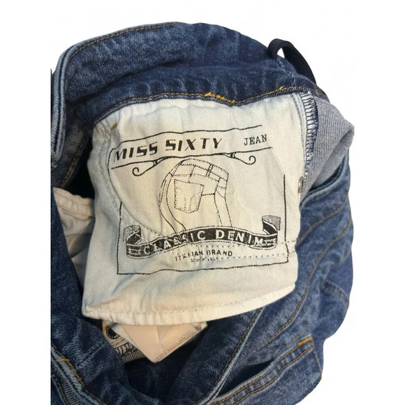 Miss Sixty Women's Jeans Blue Attack Cropped High Waisted Button Up Denim 26 - Picture 7 of 10